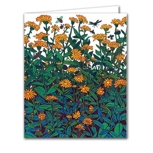 Carte de vœux vierge - « Calendula » pour la vente par Silver Birch Cards