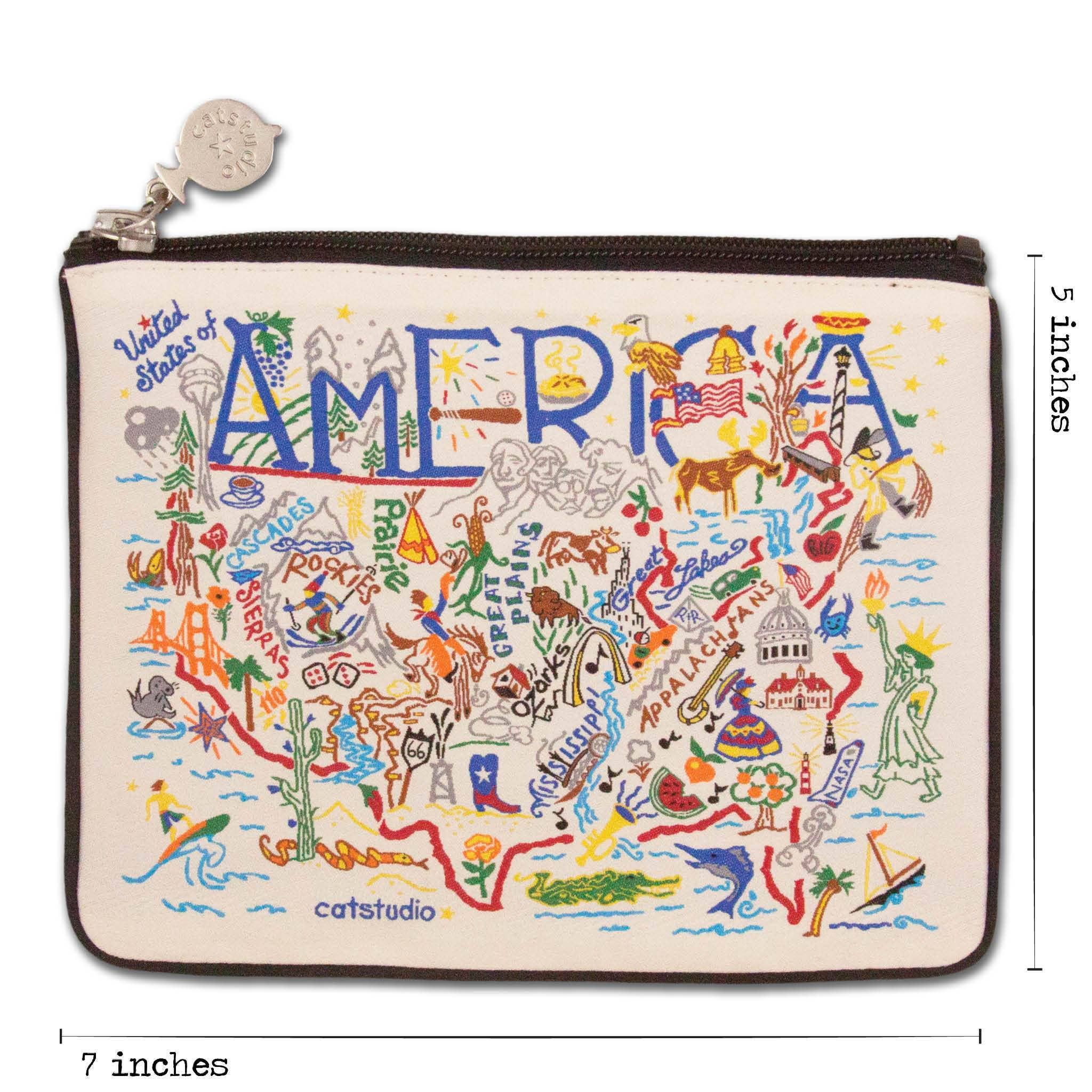 catstudio - Vente Pochette – unisexe - Pochette Zip America - Naturel5