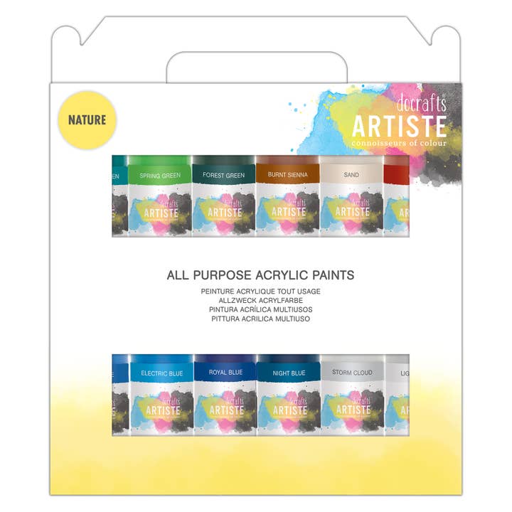 Artiste Acrylic Paint Pack 12 x 59ml 2oz - Nature for wholesale by West Design Products