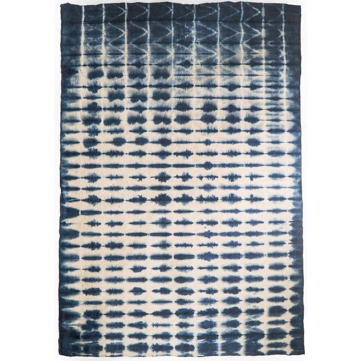 Vevoke - Wholesale Flat wrap - Wrap-Shibori Crinkle Tie Die Blue