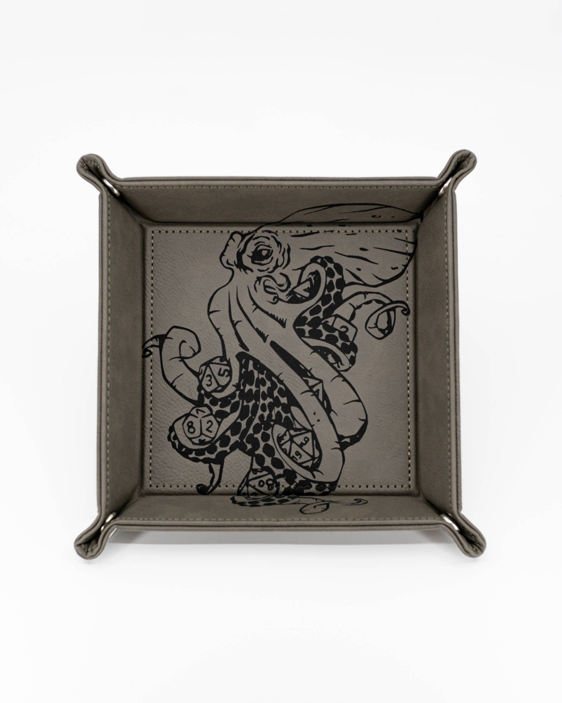 Emberglow Gaming - Wholesale Dice - Kraken of Holding - D&D Vegan Leather Dice Rolling Tray3