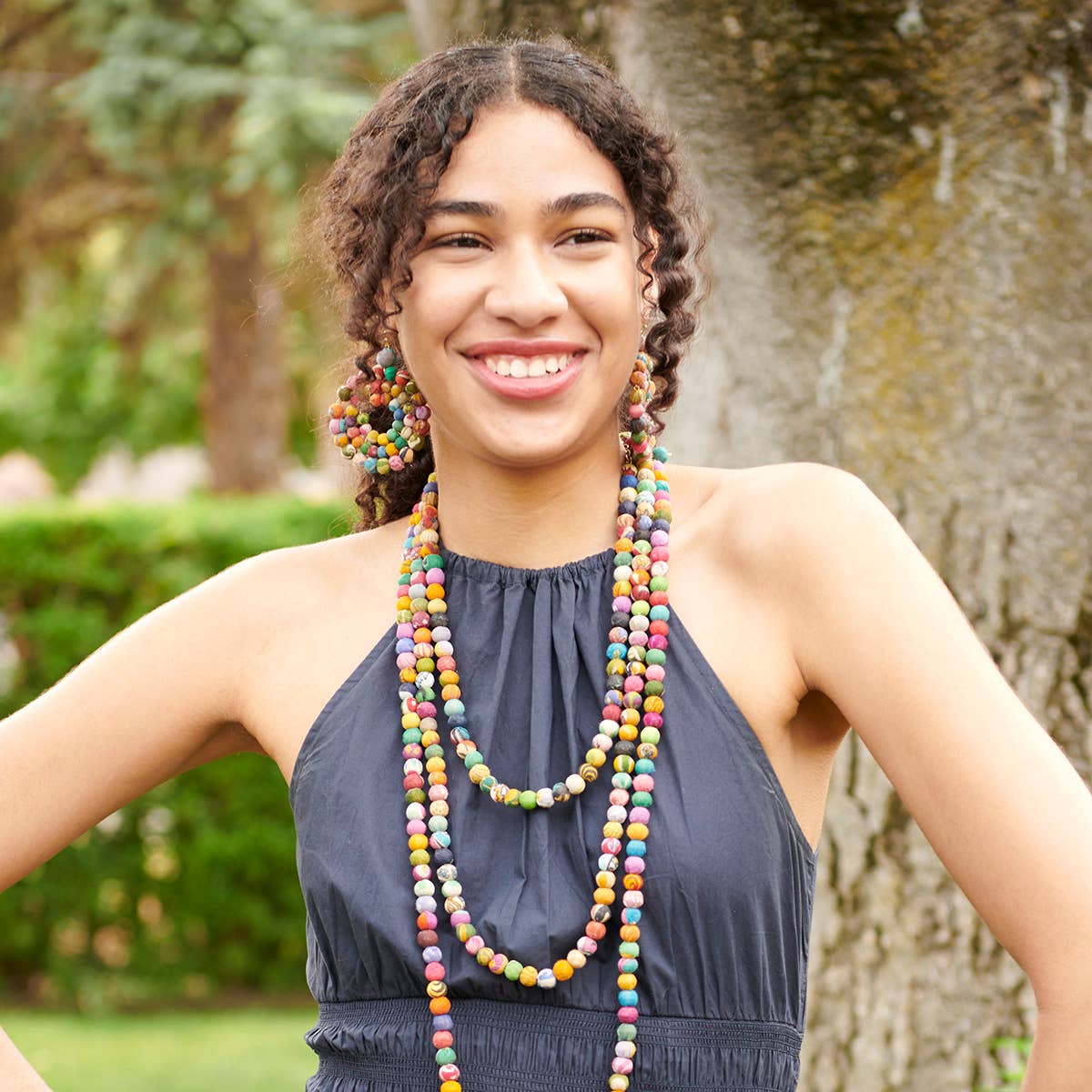 WorldFinds - Wholesale Dangle Earrings - Concentric Kantha Earrings3