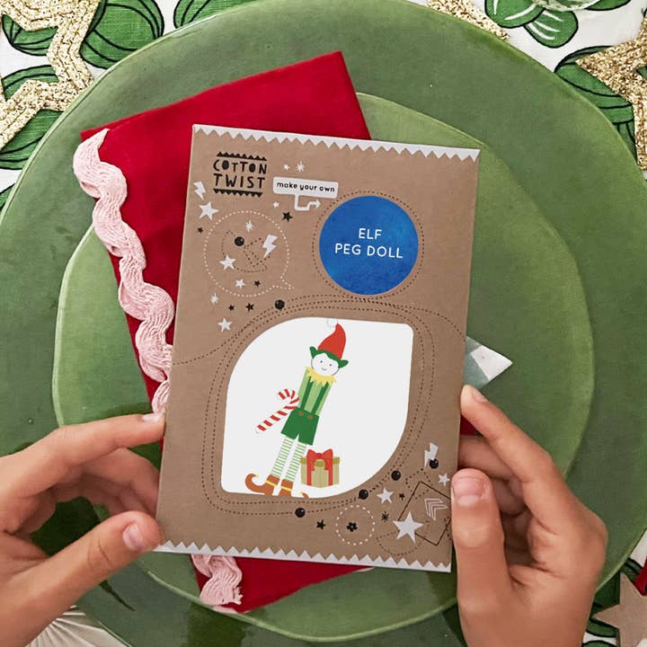 Cotton Twist - Wholesale DIY Craft Kit - Kids - Make Your Own Elf Peg Doll