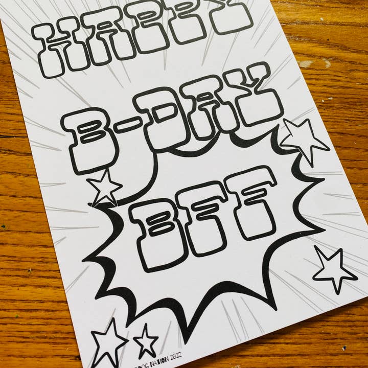 UNDERDOG NATION – Engroshandel Fødselsdagskort – Farve et kort - børns farve lykønskningskort2