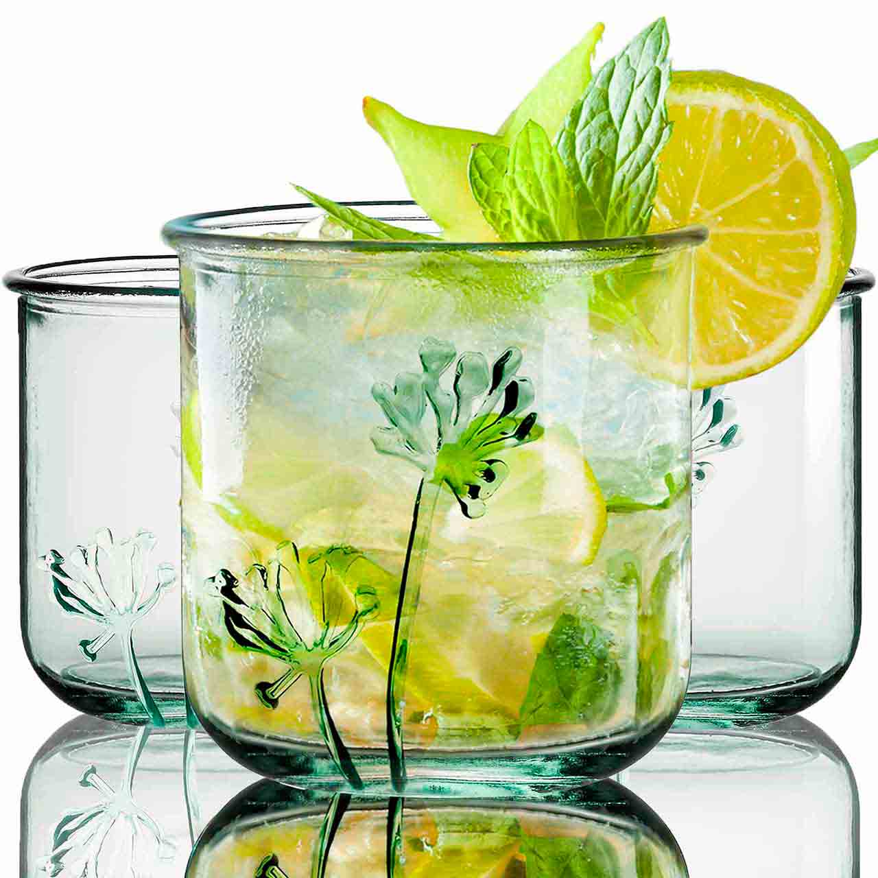 Couronne Co. - Wholesale Drinking Glass/Cup - 10 Oz Classico Flora Tumbler1
