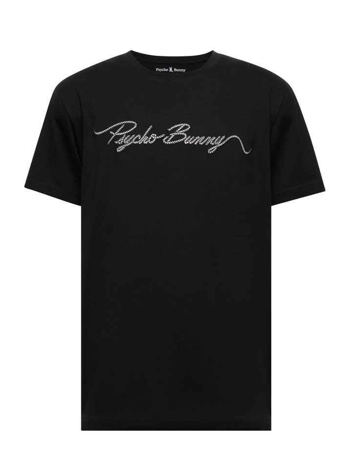 *Annulla* Maglietta Grafica con Marchio Cyrus-001 Nera per la vendita all'ingrosso da parte di Psycho Bunny