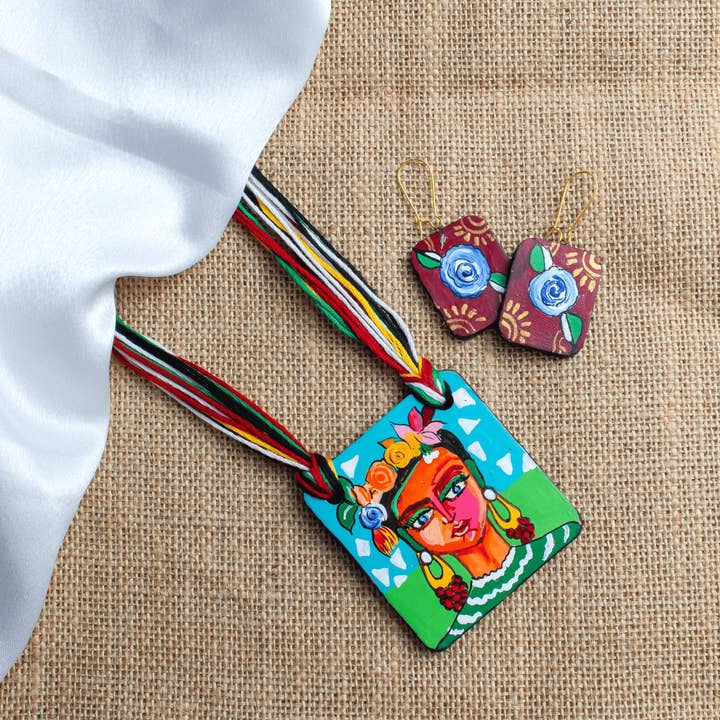 Artistic Jewelry Set | Clay Jewelry | Floral Jewelry for wholesale by Cordelia Kraft