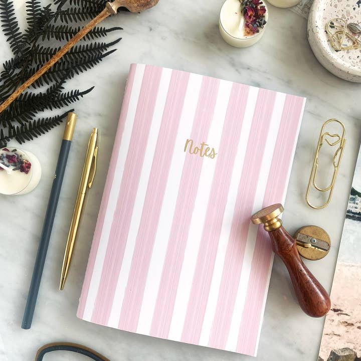 Randig anteckningsbok med guldfolie och återvunna sidor för wholesale av PAPERCROWN NI