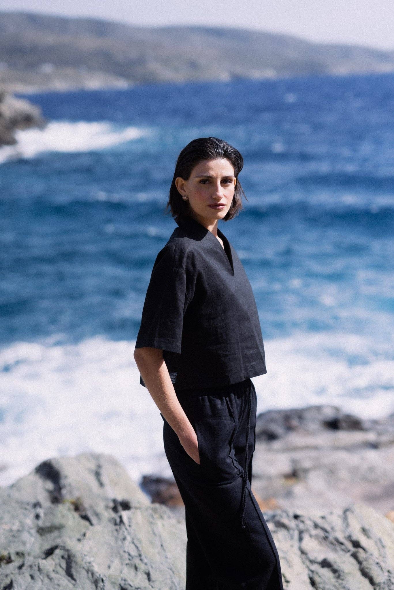 LUXMII - Wholesale Blouse – Women’s - Emil Top Black1