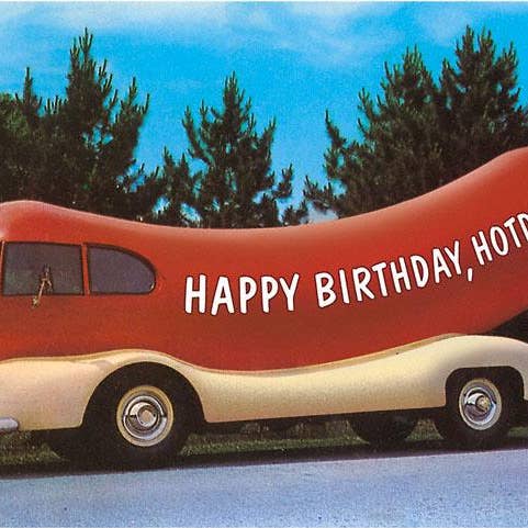 Art Print HB-219 Happy Birthday Hot Dog, Wienermobile for wholesale by Found Image Press