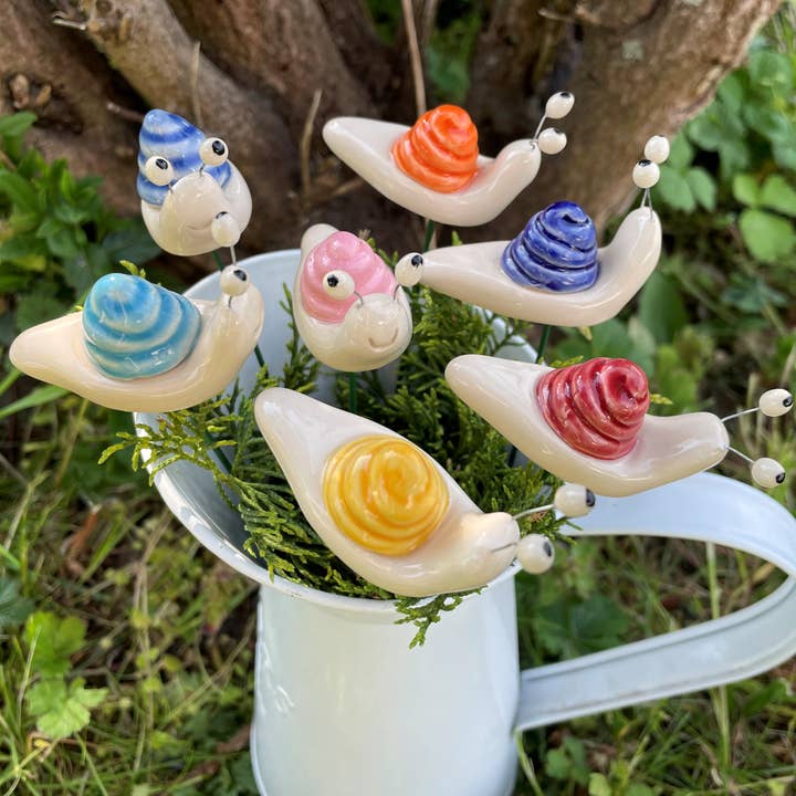 Pannonhem AB. - Wholesale Garden/Lawn Stake - Ceramic Snail,Plant stake,Snail on stem9