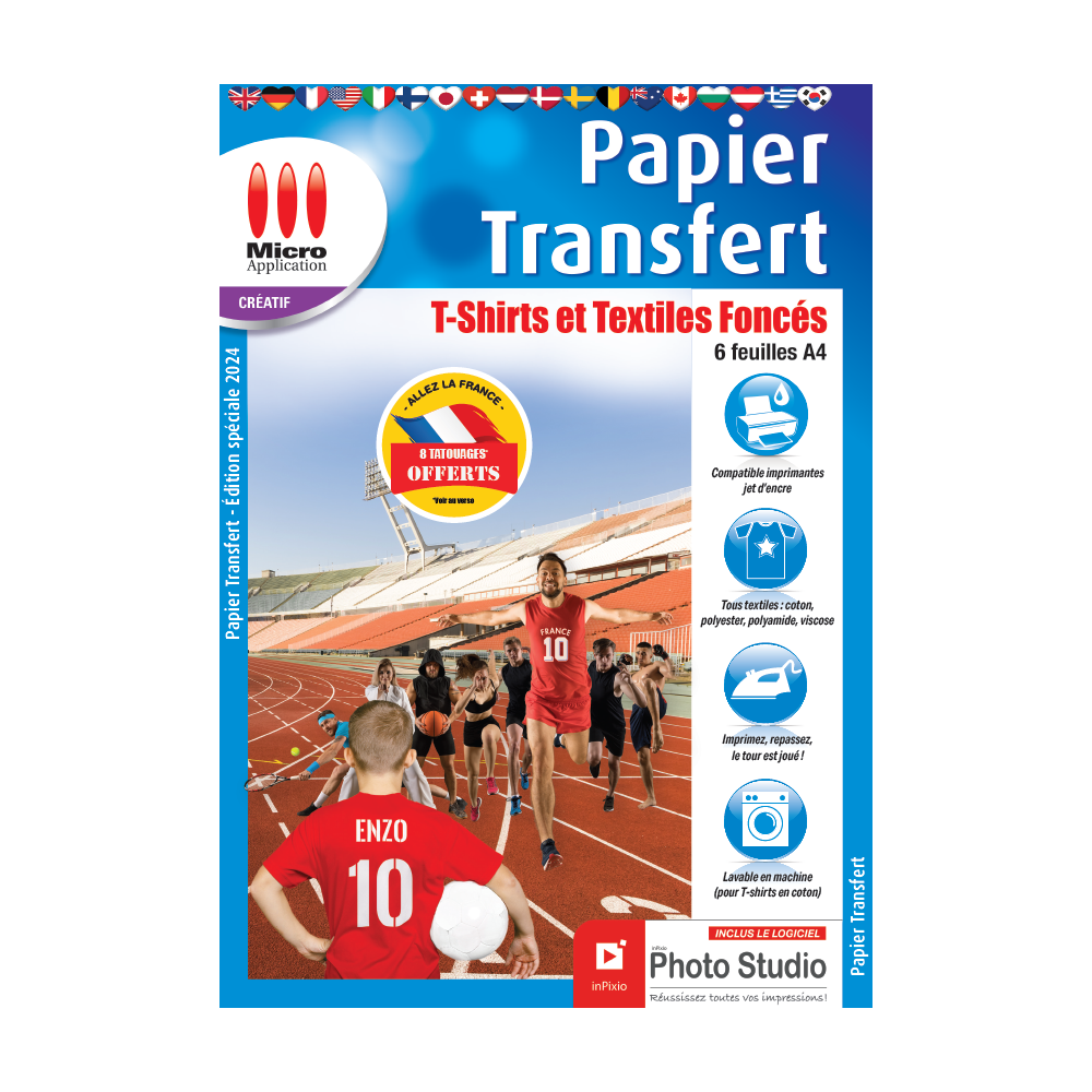 Micro Application - Wholesale Decorating Tool - T-Shirt Transfer Paper for Coloured Textiles - 6 sheets of A4 Dark Cotton Transfer Paper2