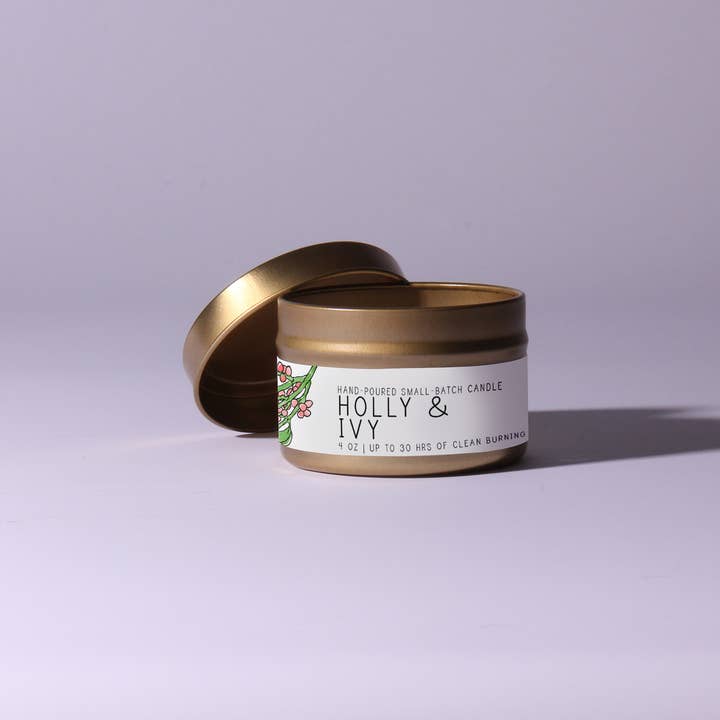 Just Bee - Wholesale Jar/Filled Candle - Holly & Ivy - Just Bee Candles