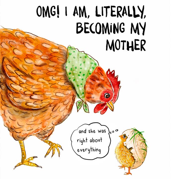 Liyana Studio - Wholesale Mother's Day Card - Egg Chicken Mom - Funny Mothers Day Card