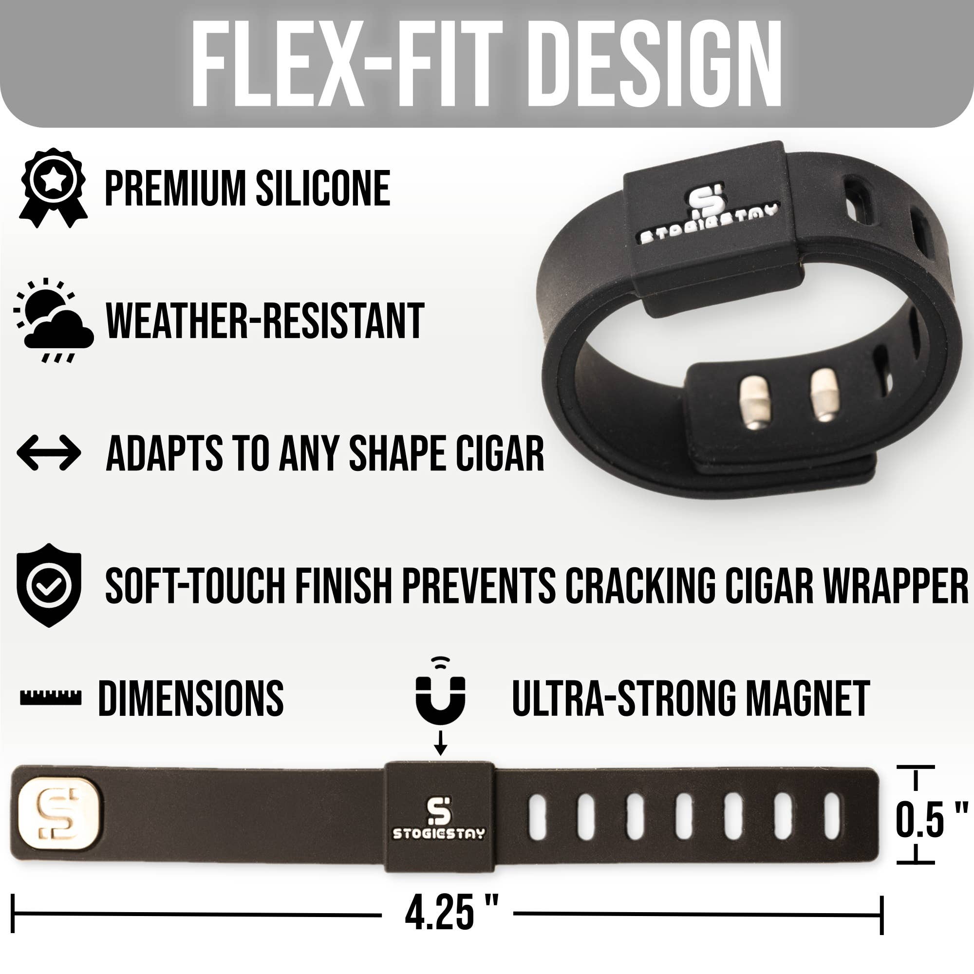 HODL 21 - Wholesale Humidor/Cigar Accessory - StogieStay Magnetic Stogie Holder - Portable Cigar Clip2