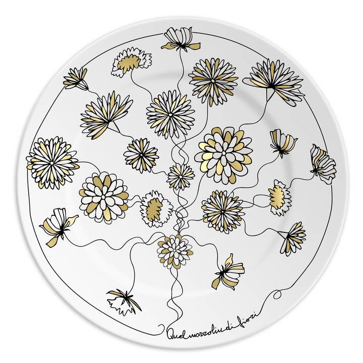 ilaria.i - Wholesale Dinner Plate - THAT BIG BOUQUET OF FLOWERS - Floral porcelain plate