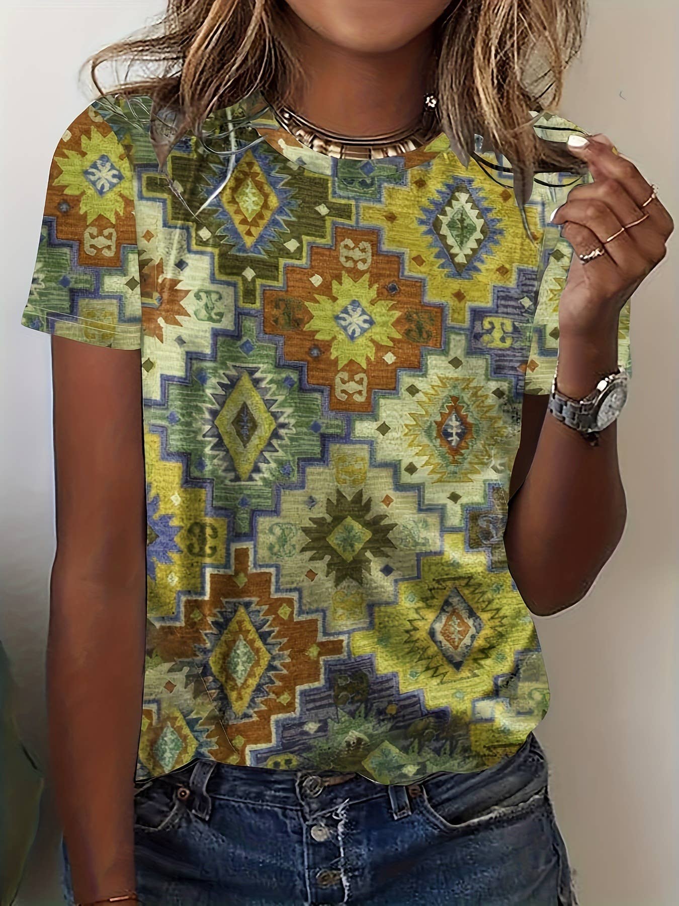 Rosa Clothing - Wholesale T-Shirt - Women's - Cowboy Rodeo Western Graphic T-Shirt6