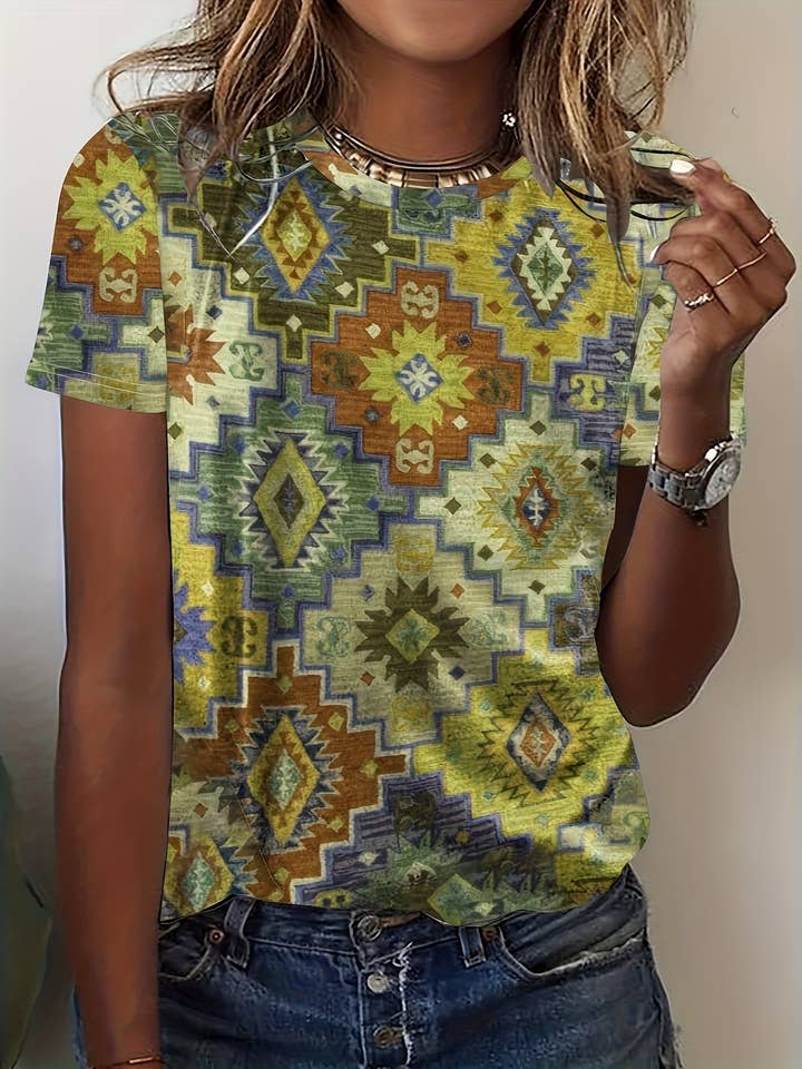 Rosa Clothing - Wholesale T-Shirt - Women's - Cowboy Rodeo Western Graphic T-Shirt6