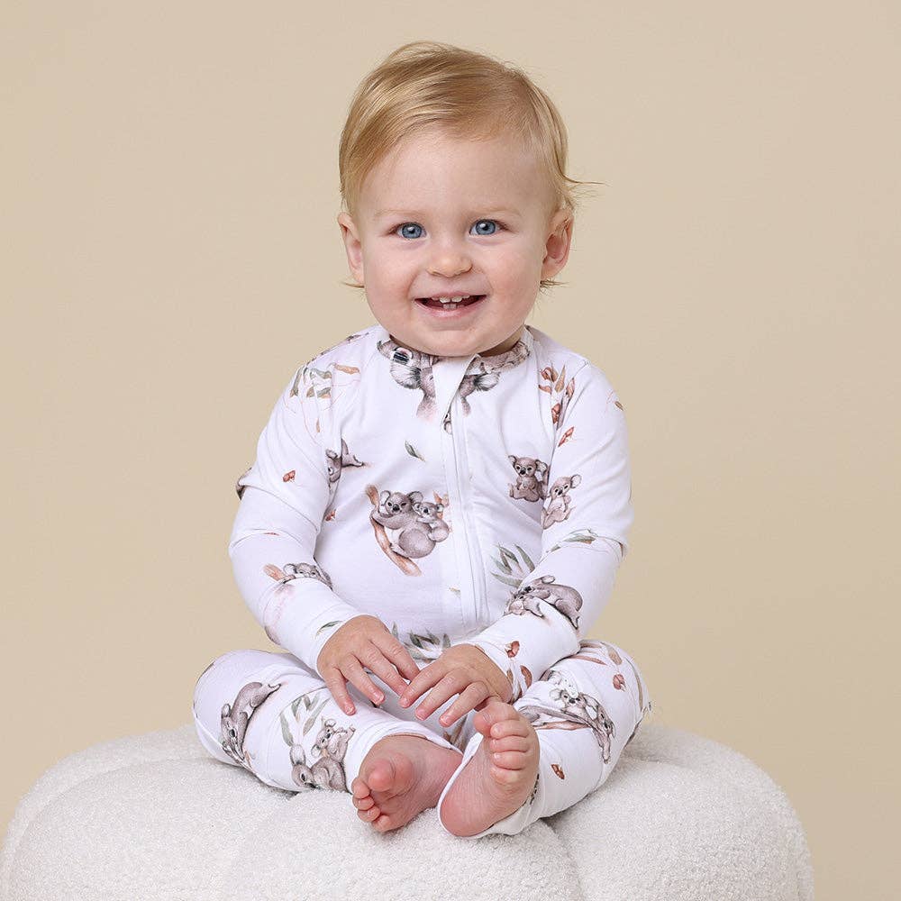 Snuggle Hunny - Wholesale Sleepsuit - Baby - Koala Organic Snugglesuit Convertible Romper3