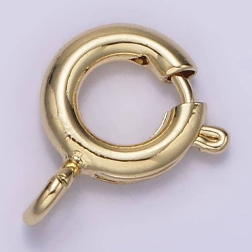 14K Gold Filled 7mm Round Spring Ring Closure Jewelry Making Findings Supply | Z-540 for wholesale by Aim Eternal