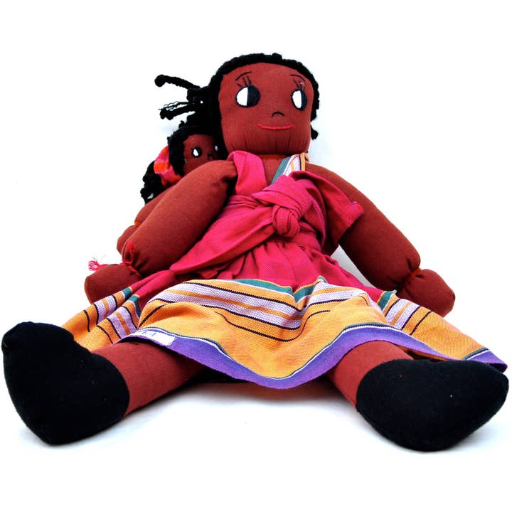 Amani ya Juu - Wholesale Doll - Kids - Kikoy Mama and Baby Doll Set