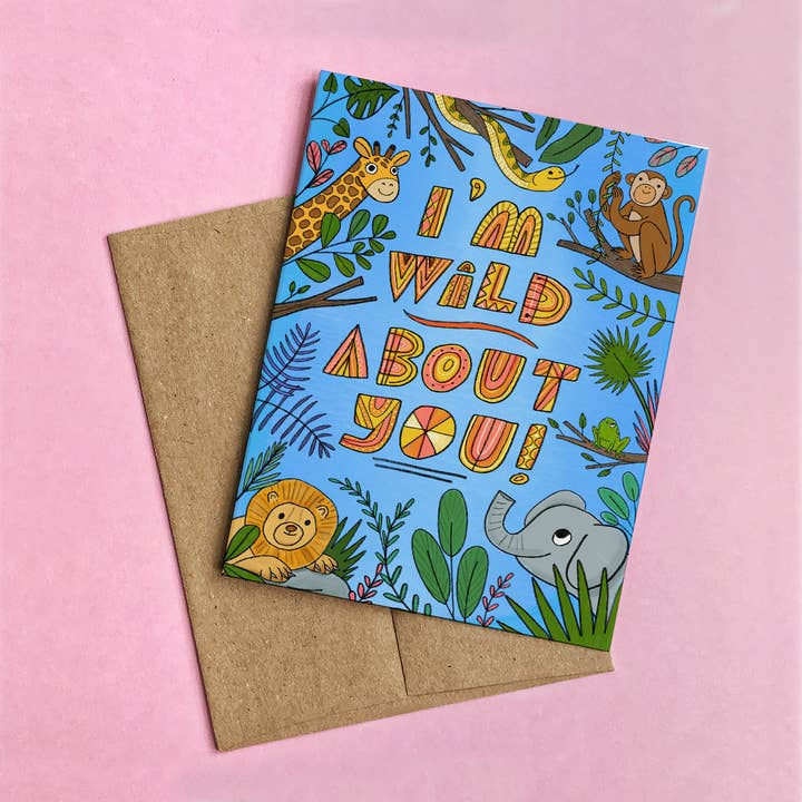 Biglietto d'Amore Illustrato Selvaggio di Te per la vendita all'ingrosso da parte di Aviate Press