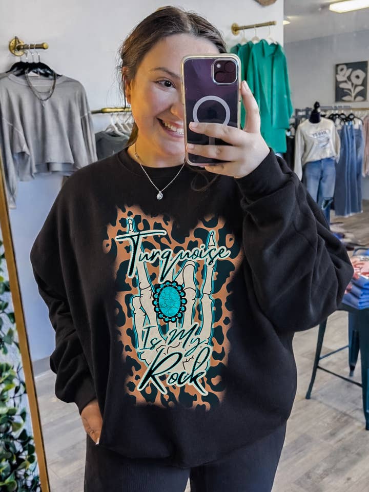 Turquoise Is My Rock Tee + Sweatshirt for wholesale by Shop Hal Wholesale