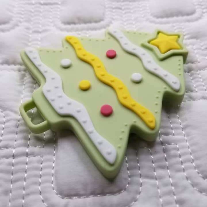 Green Christmas Tree Teether for wholesale by D & C TOYS