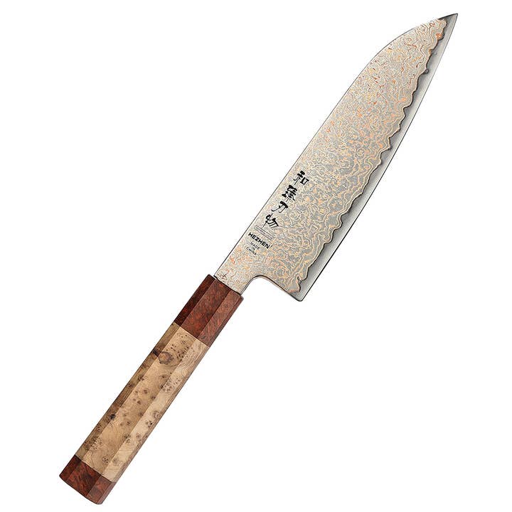 Xinzuo Coltello Santoku lama 18 cm in acciaio damasco premium per la vendita all'ingrosso da parte di Xinzuo