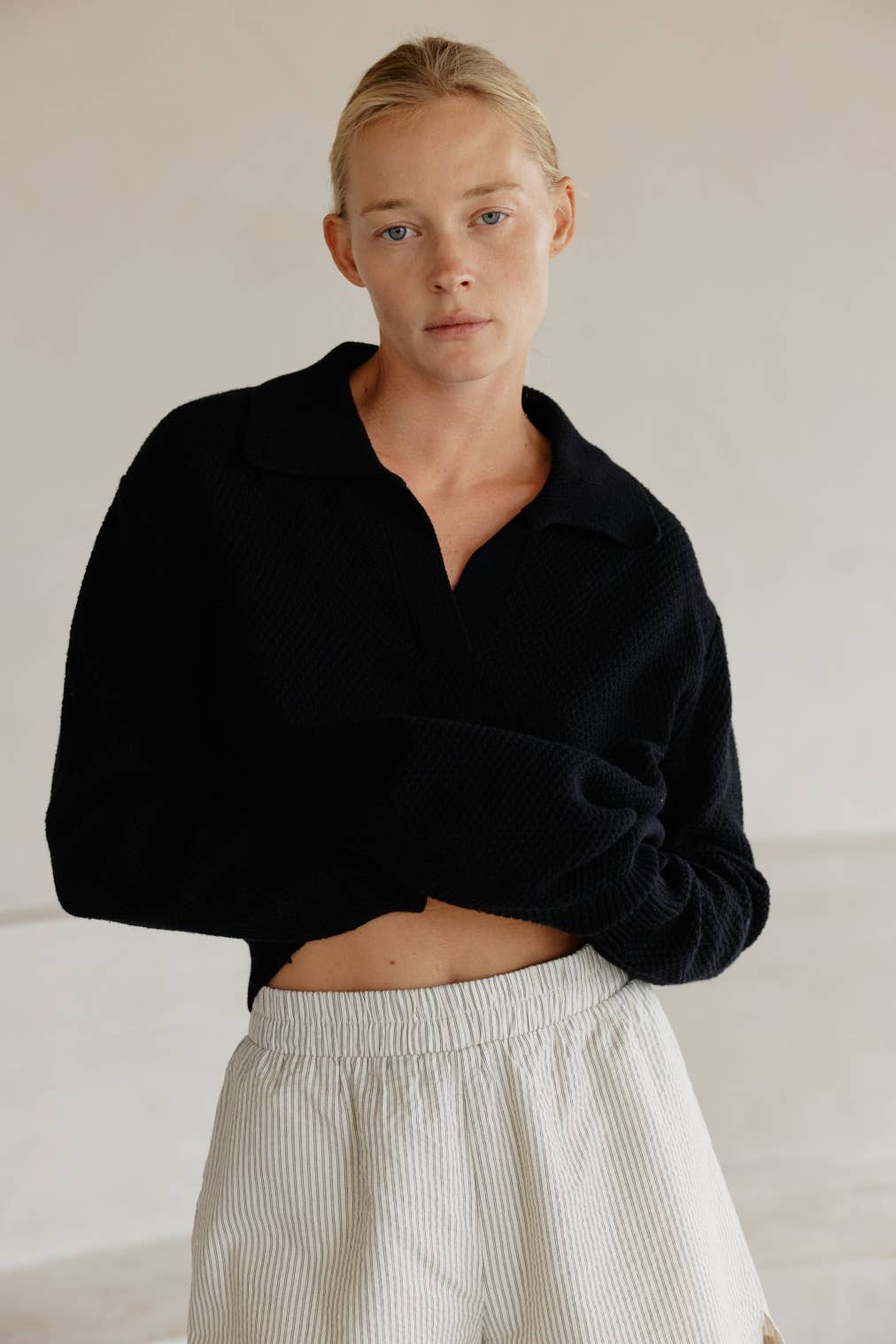 MOD REF - Wholesale Knit Sweater - Women's - The Archie Sweater | Polo Collared Knit Sweater8