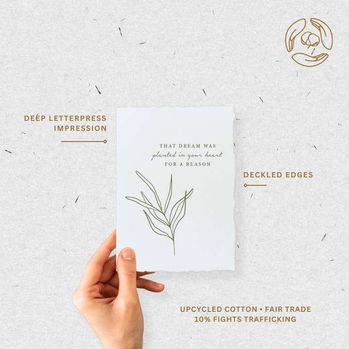 Paper Baristas - Wholesale Encouragement Card - Dream planted in your heart | Floral Encouragement Card4