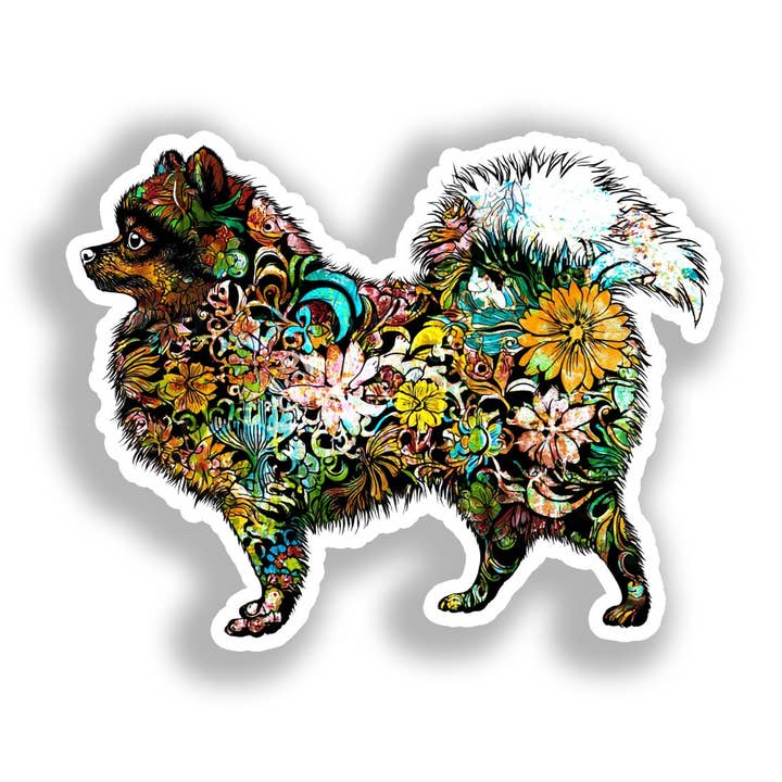 Pomeranian Hund Dekal Klistermärke # A017266 för wholesale av Yoonek Graphics