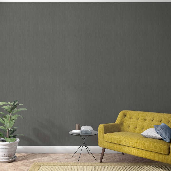 Behang zwart, grijs effen voor slaapkamer, woonkamer of voor wholesale door Marburg