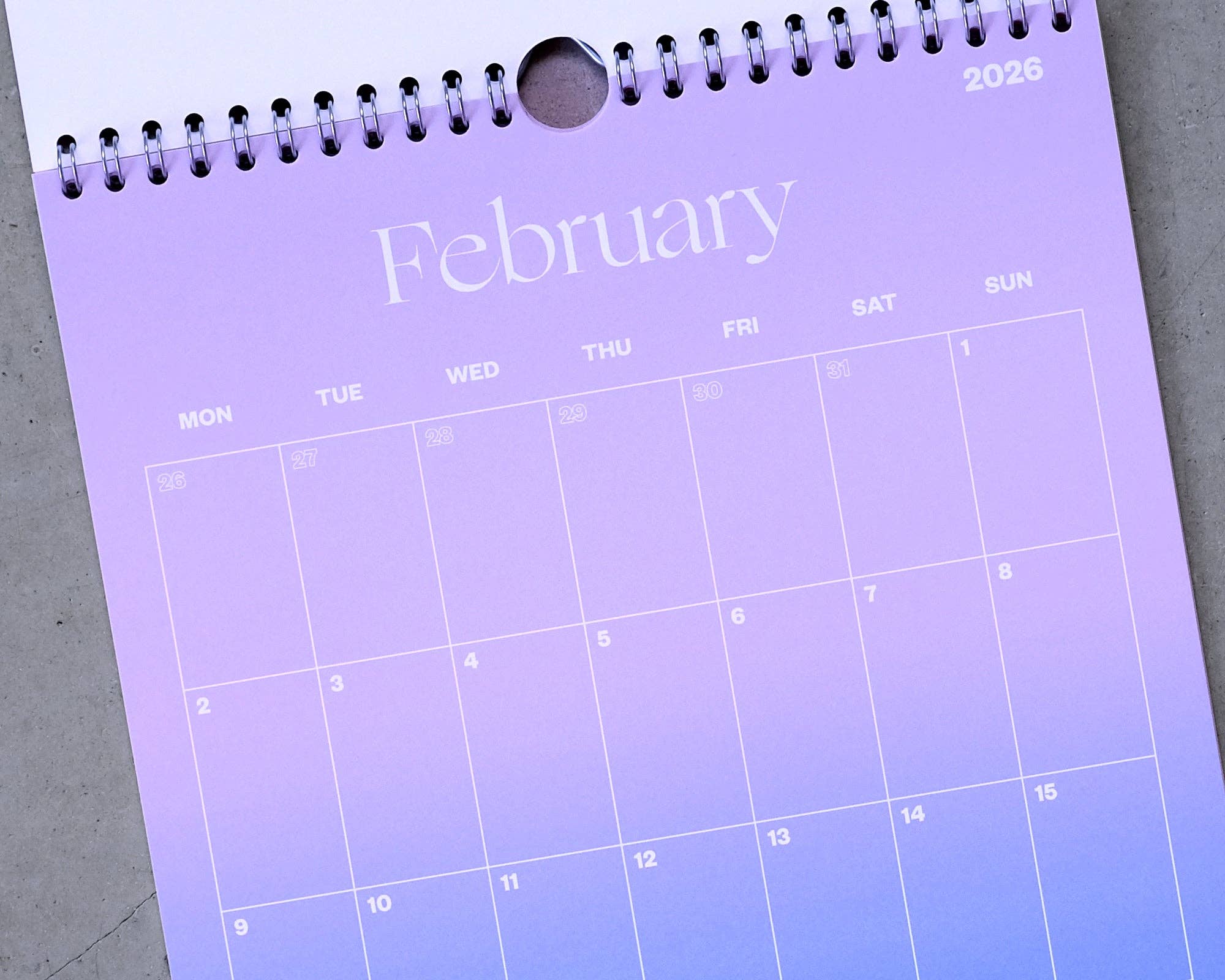 Yearcalendar – wholesale Calendar – 2026 Wall Calendar Gradient A43