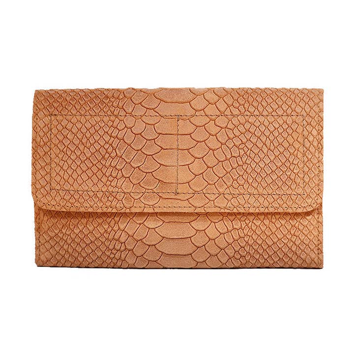 ADRIEN - The Anaconda Suede Leather Companion Rust for wholesale by Mervile