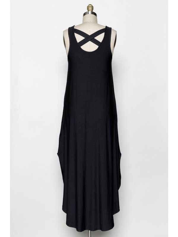Final Touch - Wholesale Dress - Women's - Knit Tank Cross Back Maxi Dress10