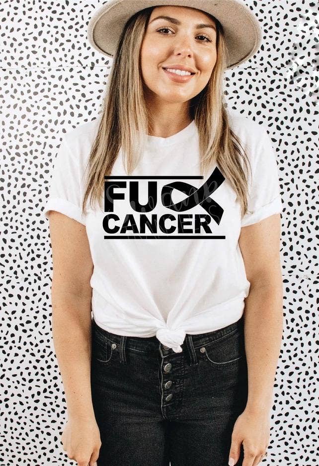 Swank Clothing Co - Wholesale Screen Printed T-Shirt - Men's - Fuck Cancer / Awareness Graphic Tee1