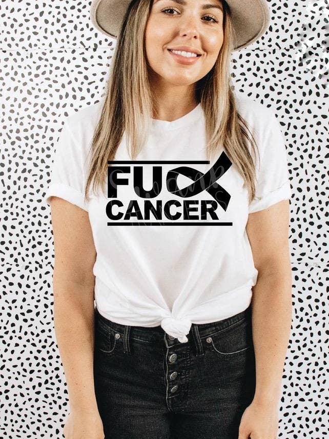 Swank Clothing Co - Wholesale Screen Printed T-Shirt - Men's - Fuck Cancer / Awareness Graphic Tee1