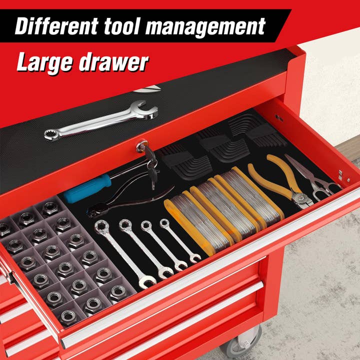39F Inc. - Wholesale Tool Set - 7-Drawer Rolling Tool Chest Cabinet for Garage & Shop6