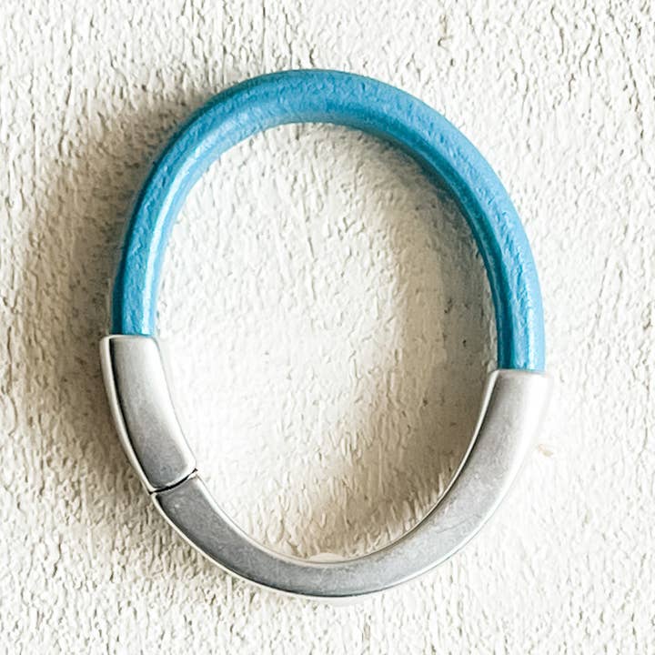 Breakaway Bracelet Caribbean Blue/Silver for wholesale by Diana Kauffman Designs