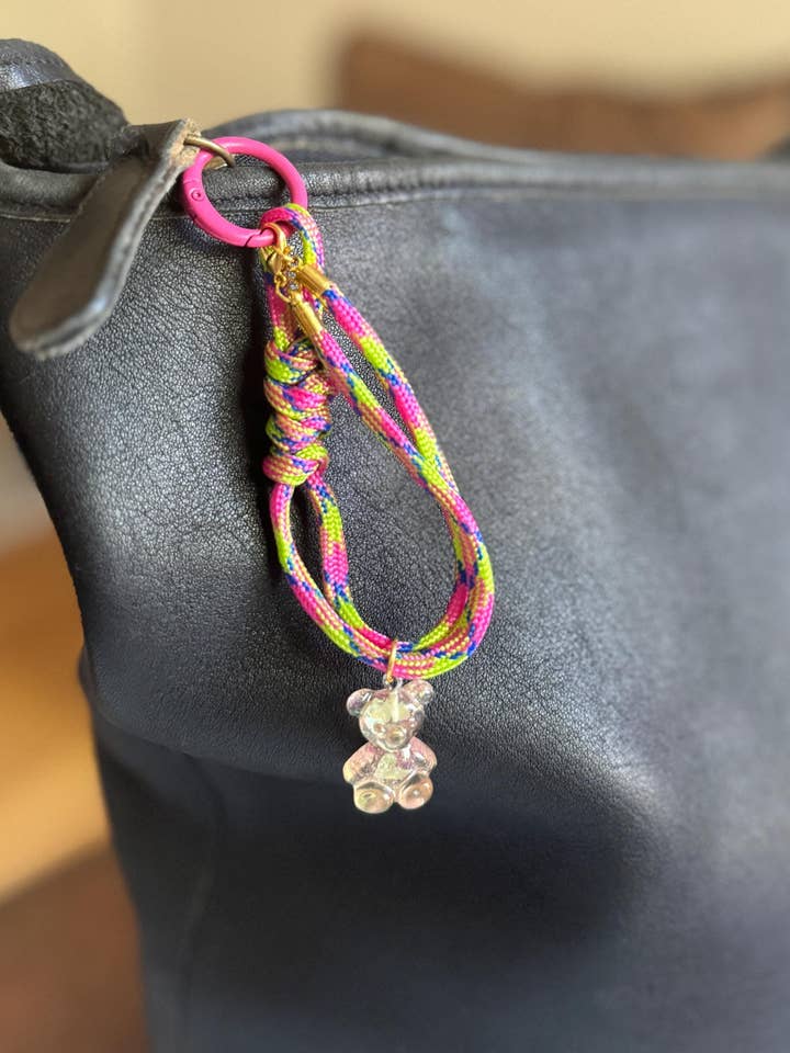 Gummy Bear Paracord Bag Charm Keychain for wholesale by AL Designworks