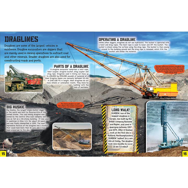 Robert Frederick Ltd – wholesale Reference book – Discover Diggers - Children's Reference Book2