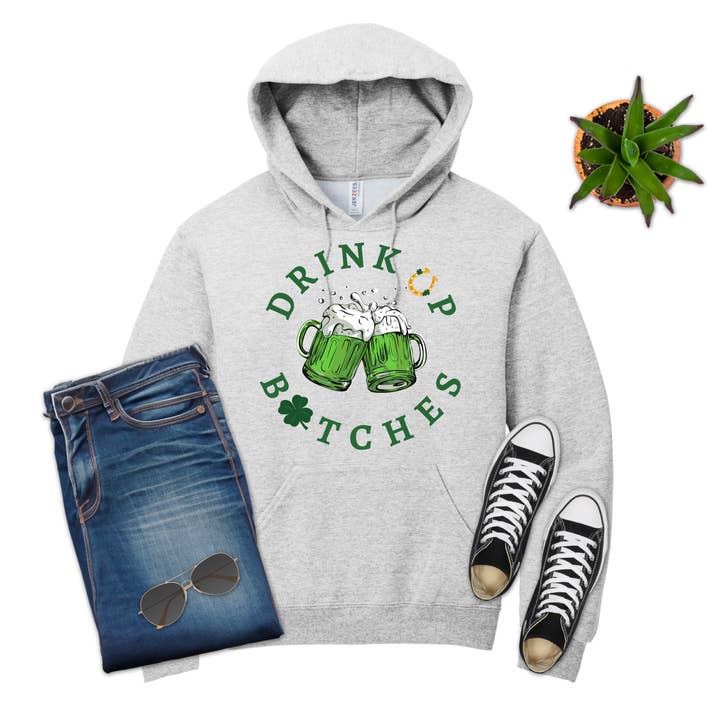 Drink Up Bitches Mugs Sweatshirt, St Patrick's Day for wholesale by 316 Legacy LLC