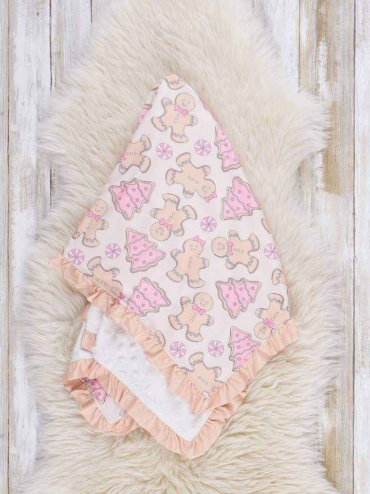 Gingerbread Forest Blanket for wholesale by Marie Nicole Clothing