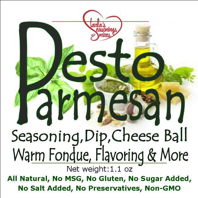 Pesto Parmesan Seasoning Mix or Pesto Parmesan Dip Mix for wholesale by Starla's Seasonings, Dip & Mixes
