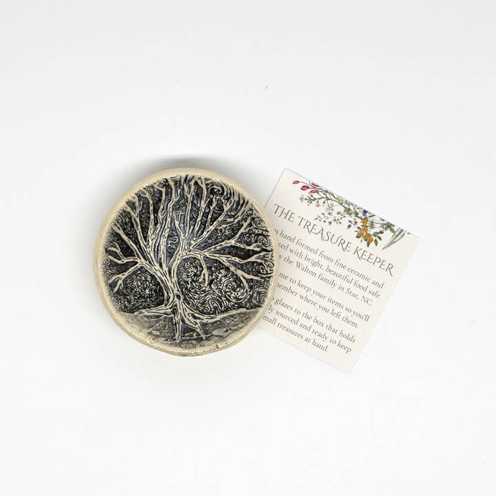 Walton Clay Studio - Wholesale Decorative Plate/Dish/Bowl - Pottery Dish Bowl - Tree Moon2