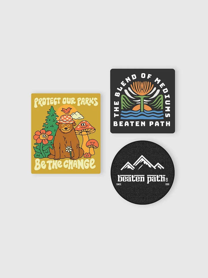 PACK DE PEGATINAS MEZCLA DE MEDIOS para venta al por mayor de Beaten Path Co