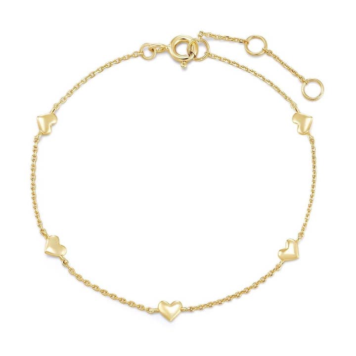 MULTI MICRO HEART BRACELET for wholesale by Eklexic