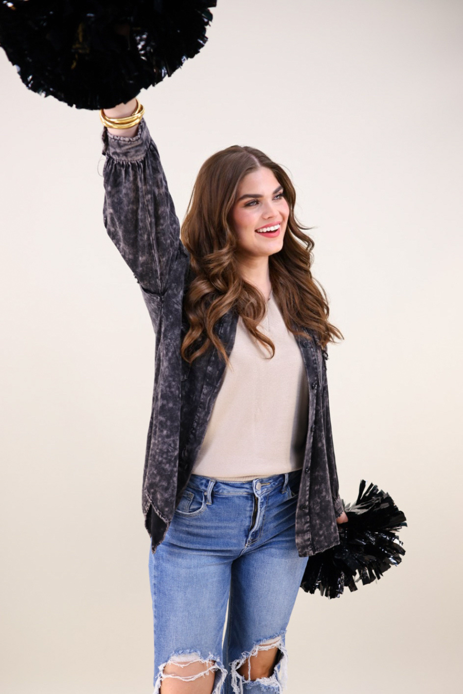 Jess Lea - Wholesale Button Down Shirt - Women's - Dean Button Up Top36