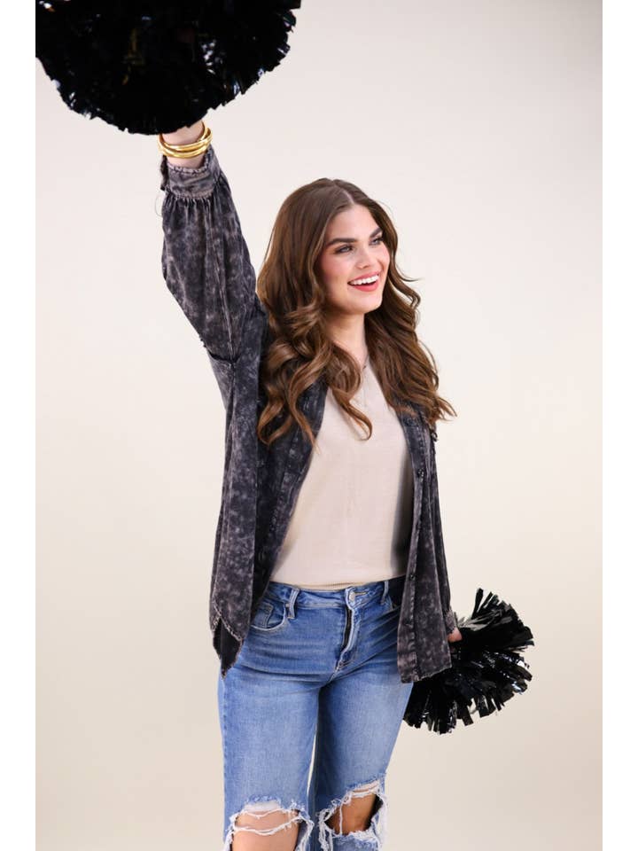 Jess Lea - Wholesale Button Down Shirt - Women's - Dean Button Up Top36